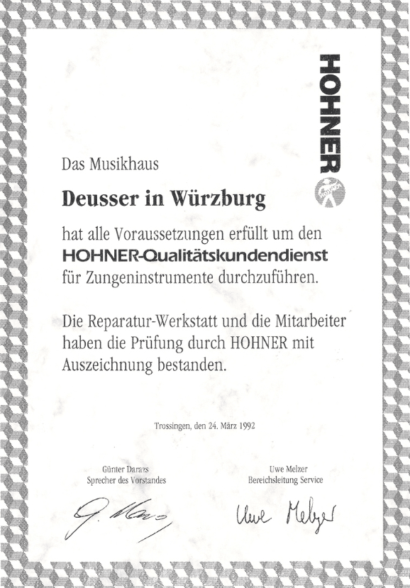 zertifizierter hohner servicepartner