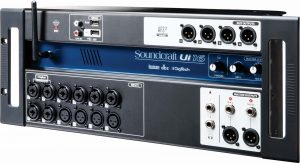 Soundcraft Mischpult mit Anschlüssen und Reglern