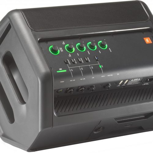 Tragbarer Lautsprecher mit Bedienelementen und Anschlüssen