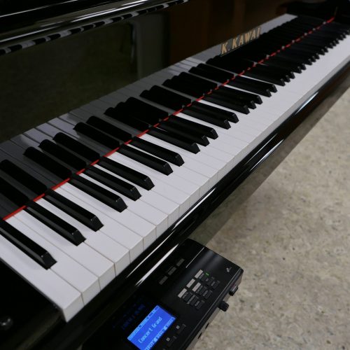 Flügel mit Digitalanzeige auf Tastatur