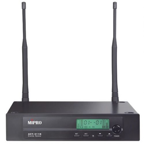 Mikrofon-Empfänger mit zwei Antennen und Display