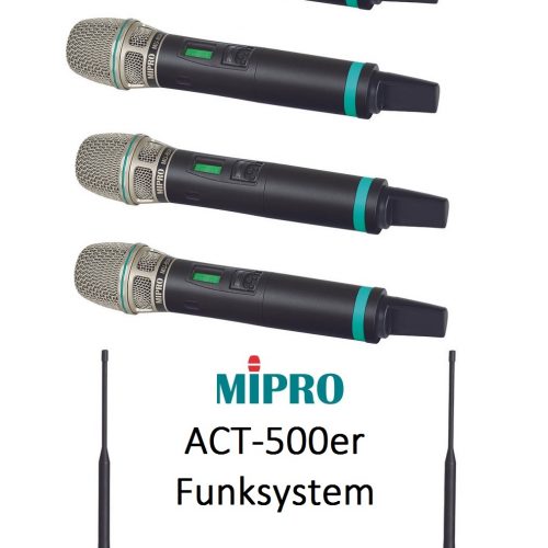Mikrofon Funksystem mit vier Handmikrofonen